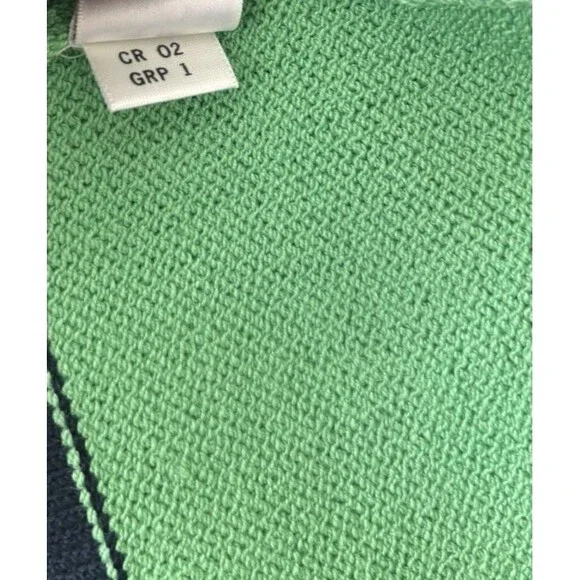 St. John Collection by Marie Gray Size 14/16 Green Navy Floral Trimmed Knit Suit - Picture 11 of 13